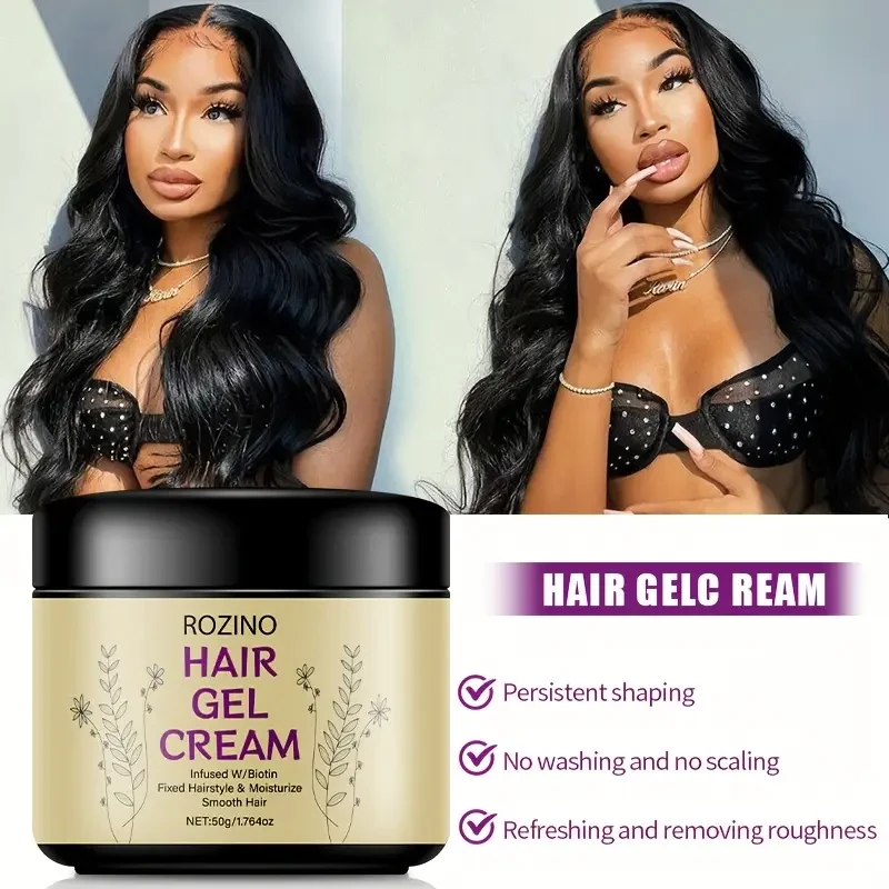 50g Hair Gel Cream Black Jar - Water-Soluble Quick-Clean Formula