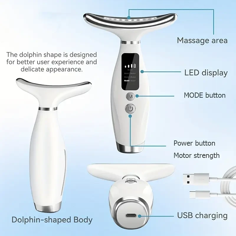Rechargeable Facial Massager with Digital Display