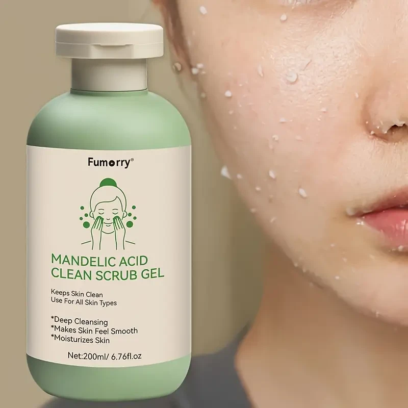 Mandelic Acid & Rosehip Gentle Exfoliating Scrub Gel - Deep Cleansing, Softening & Smoothing