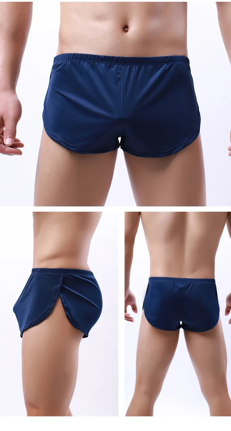 Men's Underwear Silky Round Edge Sports Underwear Home Shorts