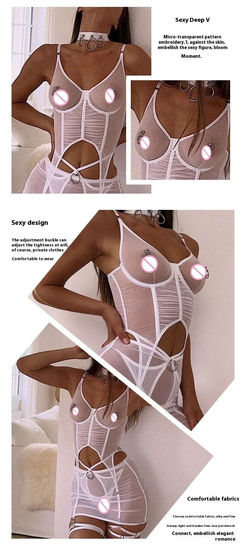 Sexy Lingerie Fishbone Push Up Bra Set