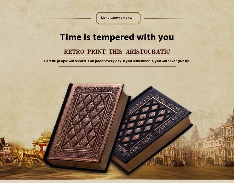 Embossed Faux Leather Notepad Three-dimensional Super Thick