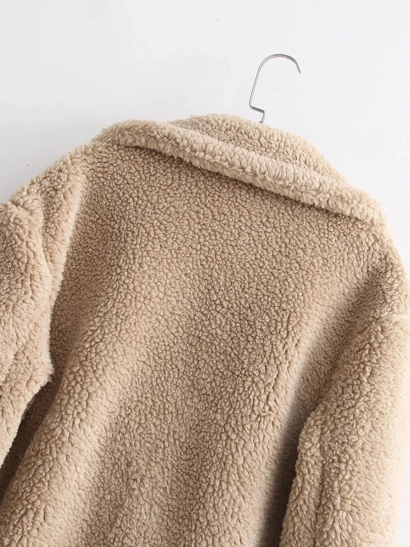 Lamb Wool Fur Profile Long Fur Coat Women