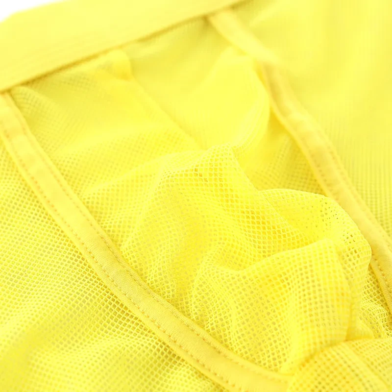 Men's Underwear Mesh Mesh Breathable Boxers Low Waist Transparent Boxers Youth Cool Shorts