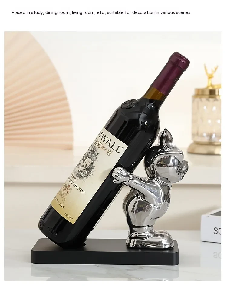Wine Rack Decoration French Bulldog Creative And Slightly Luxury Decorations