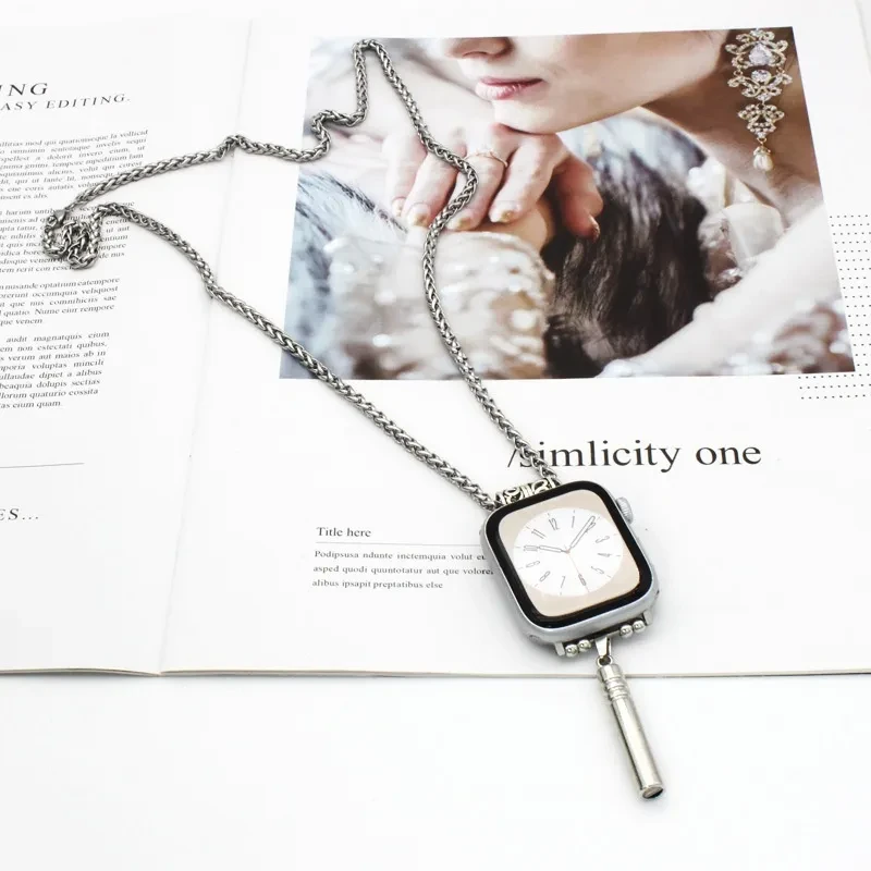 Watch Necklace Feather Hanging Strap