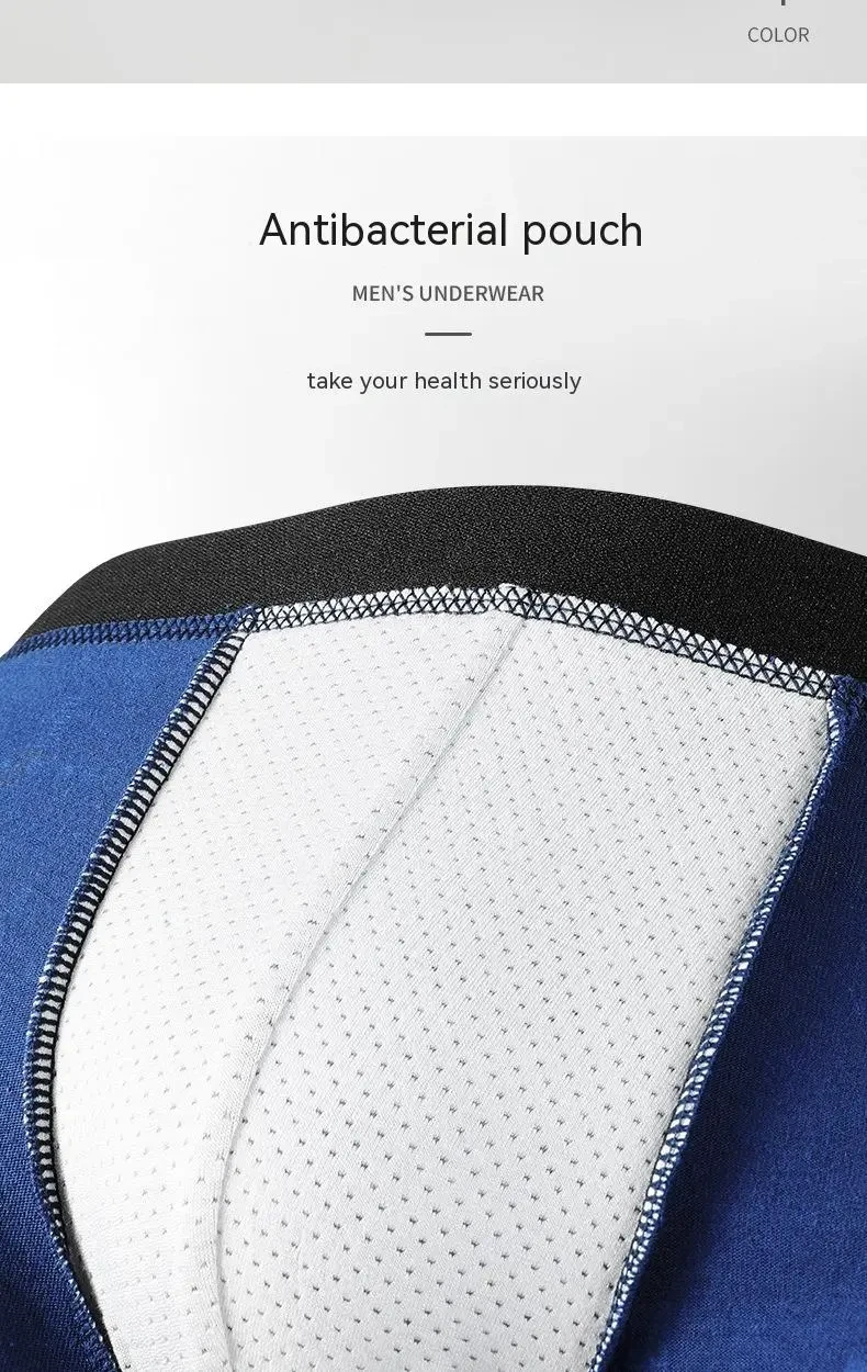 Breathable Printed Summer Thin Plus Size Men's Cotton Antibacterial Boxers Shorts