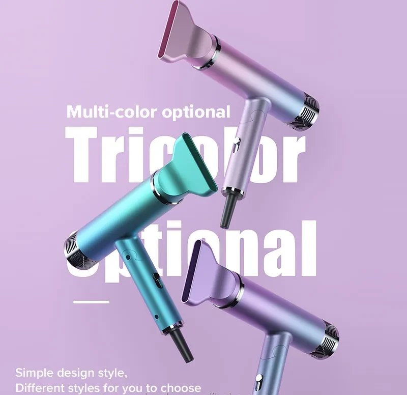 Foldable Hair Dryer Blower Electric Negative Ion Blower Mini Folding Lightweight Hair Blower Quiet Quick Dryer Home Travel