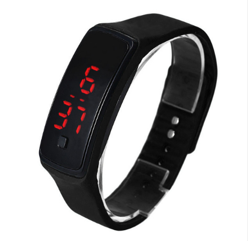 LED Bracelet Watch Thin Girl Men Sports Silicone Digital LED Wristwatches Women Watch Female Clock