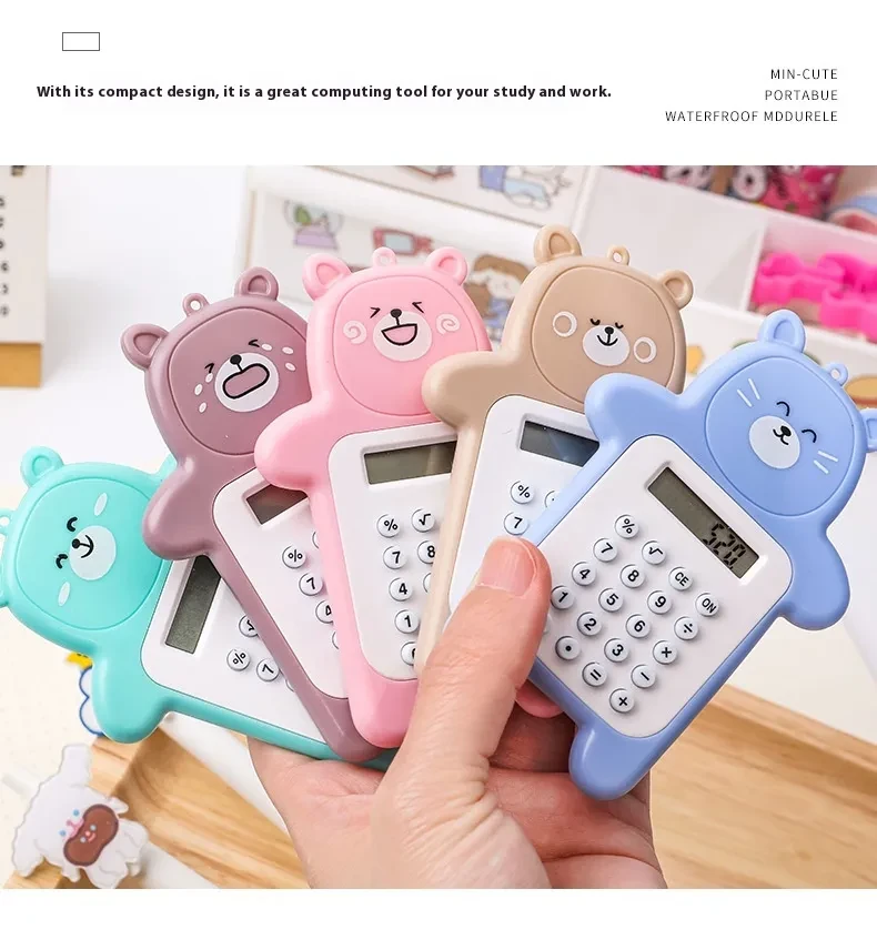 Cartoon Bear Calculator Student Mini-Portable