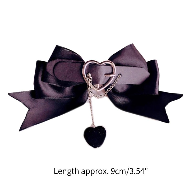 Lolita Accessories Hairpin  Black Dark Sweet Cool Girl Big Bow
